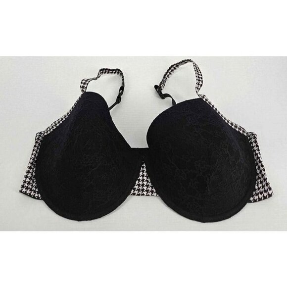 Pure Beauty Rene Rofe Back & White Adj Strap Bra Sz 44D - Picture 1 of 4
